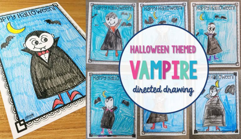 Halloween Vampire Directed Drawing