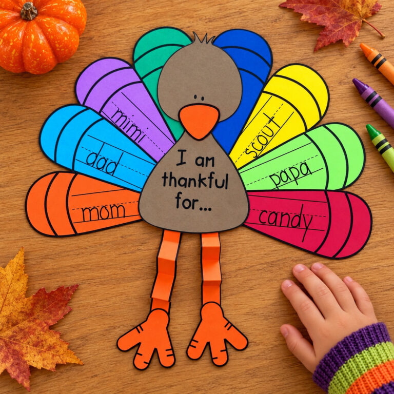 Thankful Turkey Craft for Meaningful Thanksgiving Writing